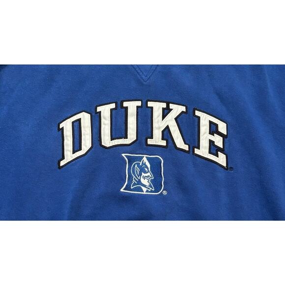 Vintage Duke Blue Devils Royal Embroidered College XL/XXL Crewneck Sweatshirt - Picture 2 of 6